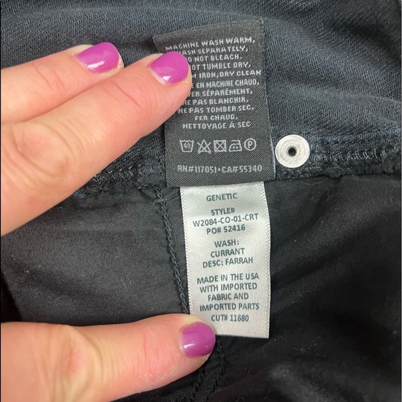 Genetic Jeans Farrah Jean Shorts Size 30 Black Currant - Picture 5 of 13